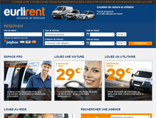 Tablet Screenshot of location-de-vehicules-eurli-rent.com